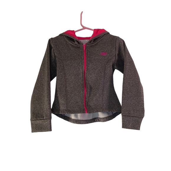 SKECHERS Girl’s Active Gray/Pink Zip Up Hooded Jacket / Size: 3T - Picture 1 of 12